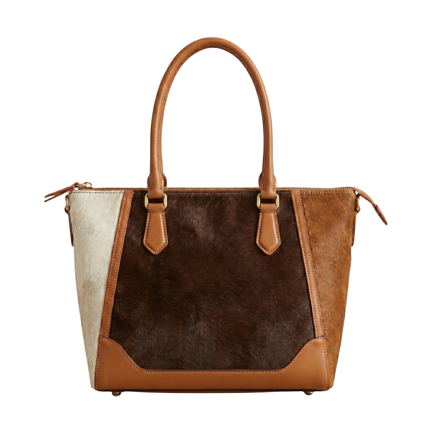 Luxury Hair-On Leather Tote Bag – Handmade Premium Shoulder Handbag