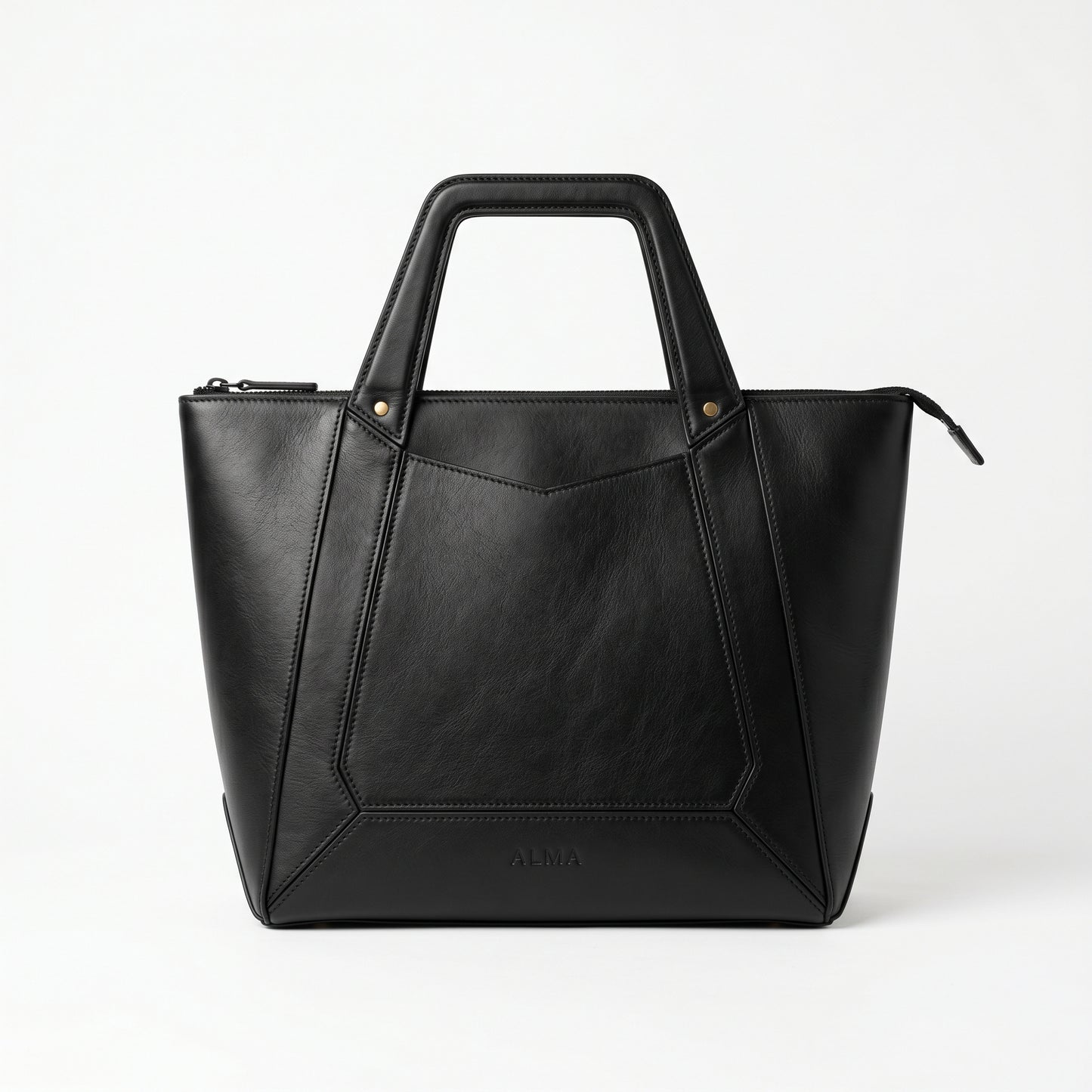 Modern Black Leather Tote Bag for Women – Premium Everyday Work Tote