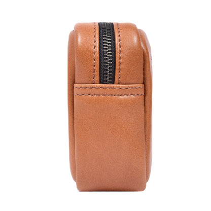 Aaron Reserve Tan Leather Utility Pouch | Premium Travel Organizer