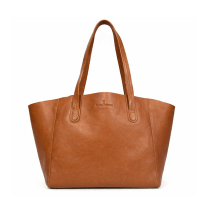 Classic Black Leather Tote Bag – Minimal Everyday Carry