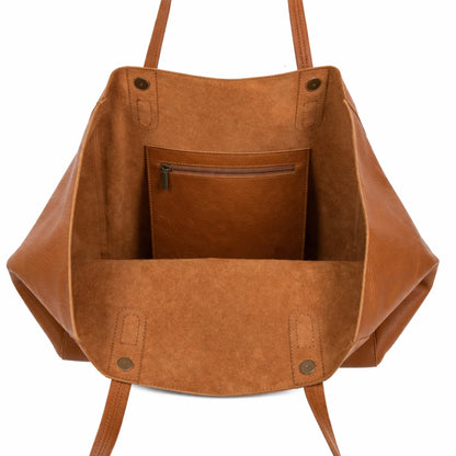 Classic Black Leather Tote Bag – Minimal Everyday Carry
