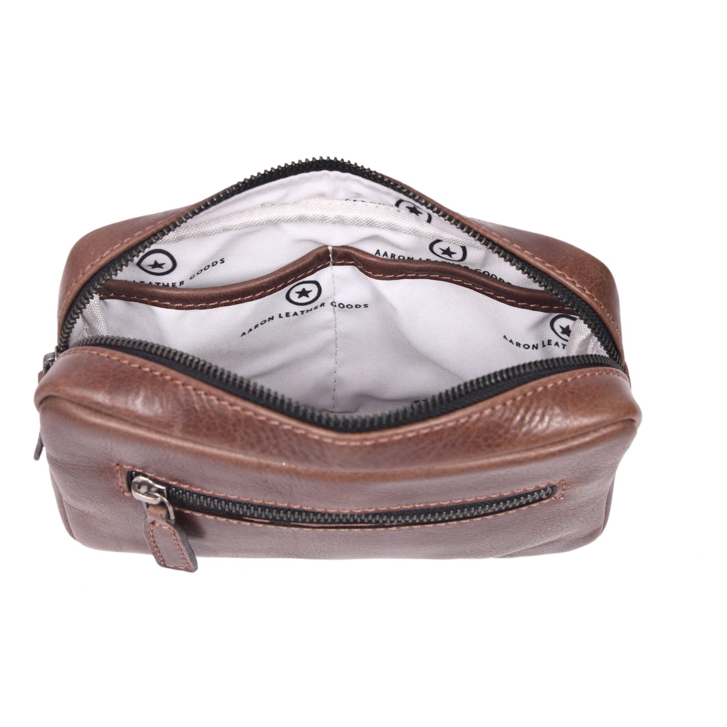 Aaron Reserve Tan Leather Utility Pouch | Premium Travel Organizer