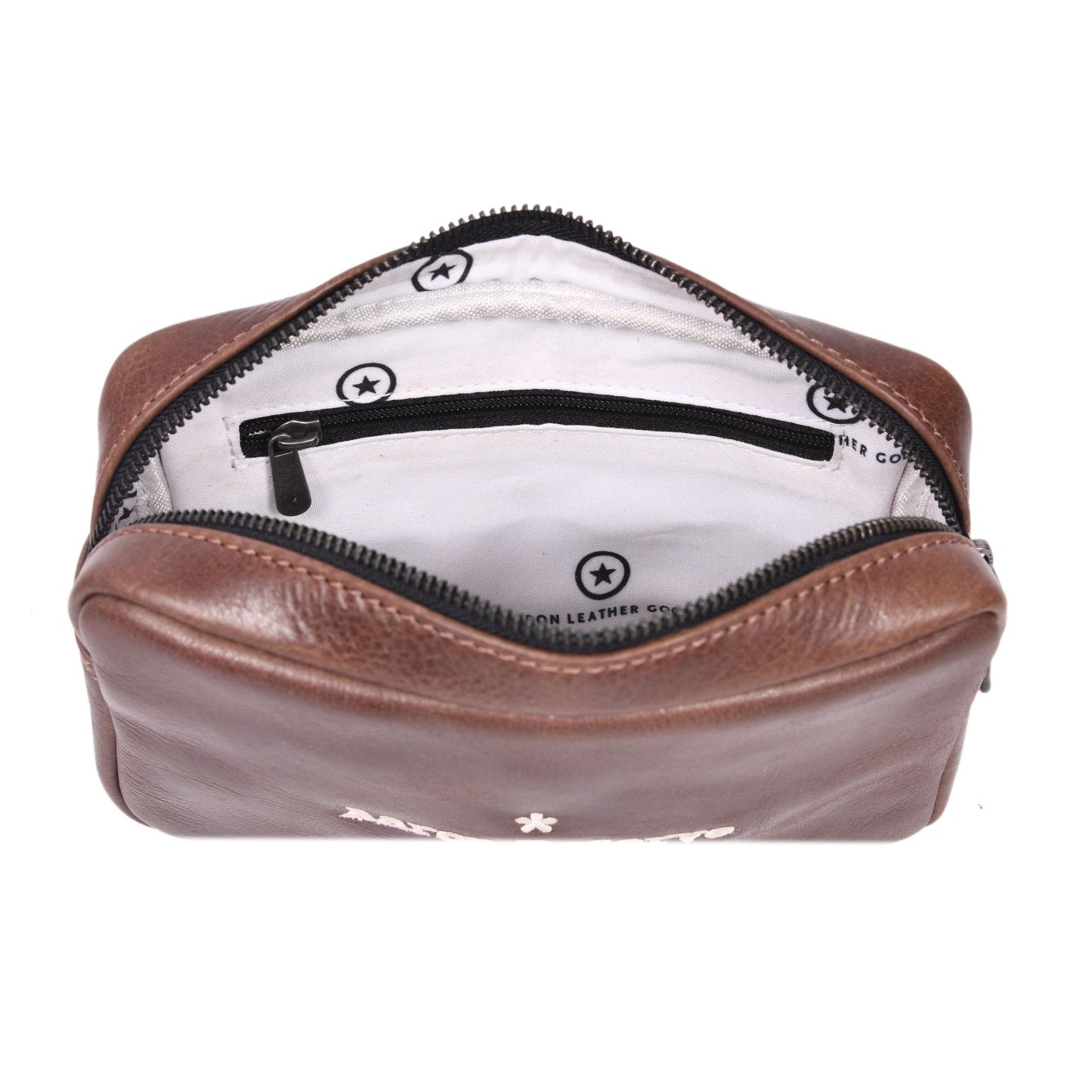 Aaron Reserve Tan Leather Utility Pouch | Premium Travel Organizer