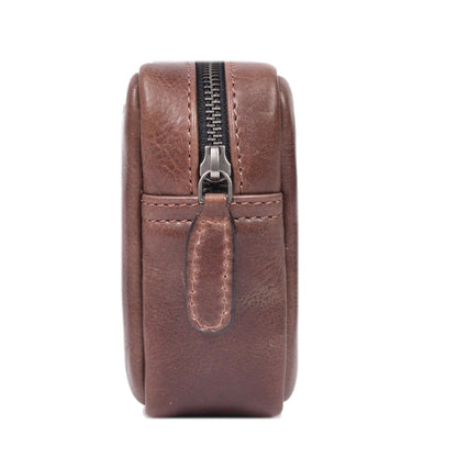 Aaron Reserve Tan Leather Utility Pouch | Premium Travel Organizer