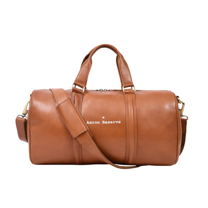 Classic Leather Duffle Bag with Shoulder Strap