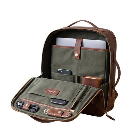 Virello Structured Leather Backpack – Smart Carry Edition