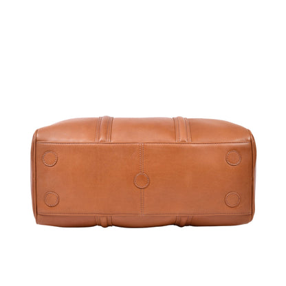 Classic Leather Duffle Bag with Shoulder Strap