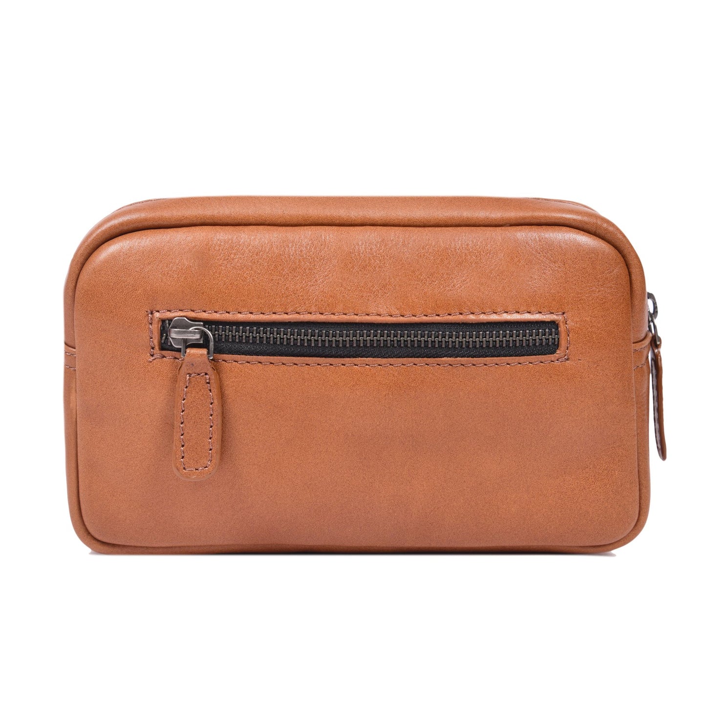 Aaron Reserve Tan Leather Utility Pouch | Premium Travel Organizer