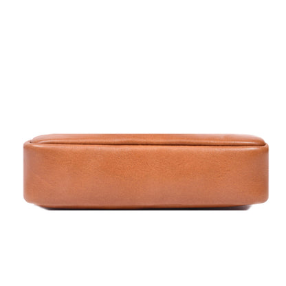 Aaron Reserve Tan Leather Utility Pouch | Premium Travel Organizer