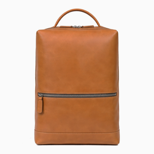Premium Brown Leather Backpack for Work & Travel  - Tan