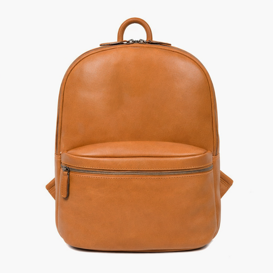 Vintage Brown Leather Backpack for Work, Travel & Everyday Use Tan