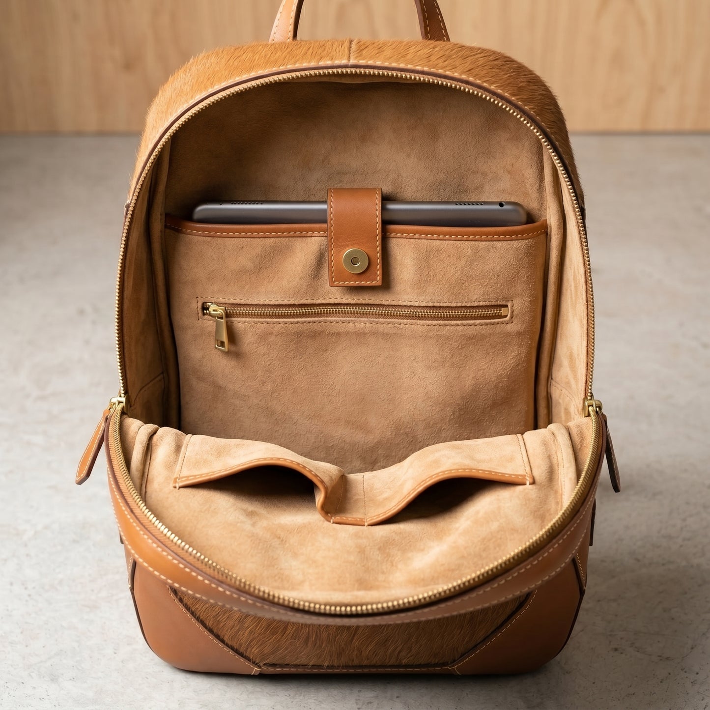 Aurora Hairon Leather Backpack – Handmade Premium Laptop & Travel Bag
