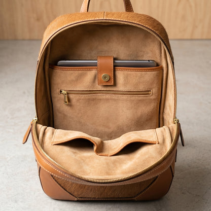 Aurora Hairon Leather Backpack – Handmade Premium Laptop & Travel Bag