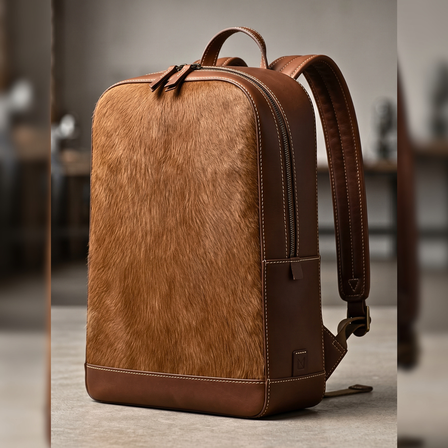 Nomad Luxe Hairon Leather Backpack – Premium Handmade Travel & Laptop Bag