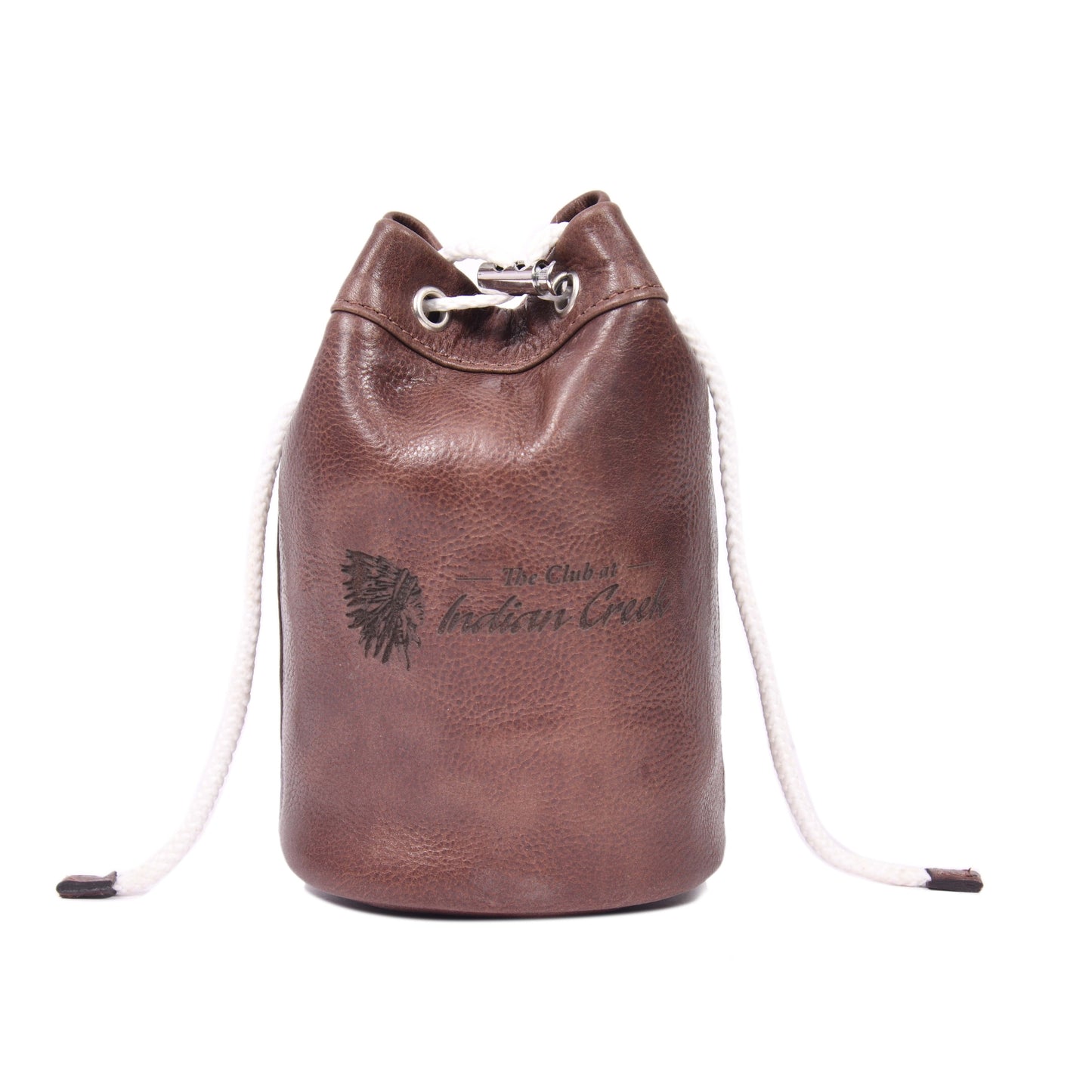Handcrafted Leather Drawstring Bucket Bag – Brown