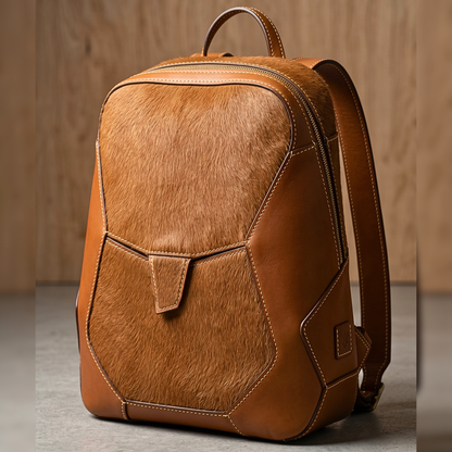 Aurora Hairon Leather Backpack – Handmade Premium Laptop & Travel Bag