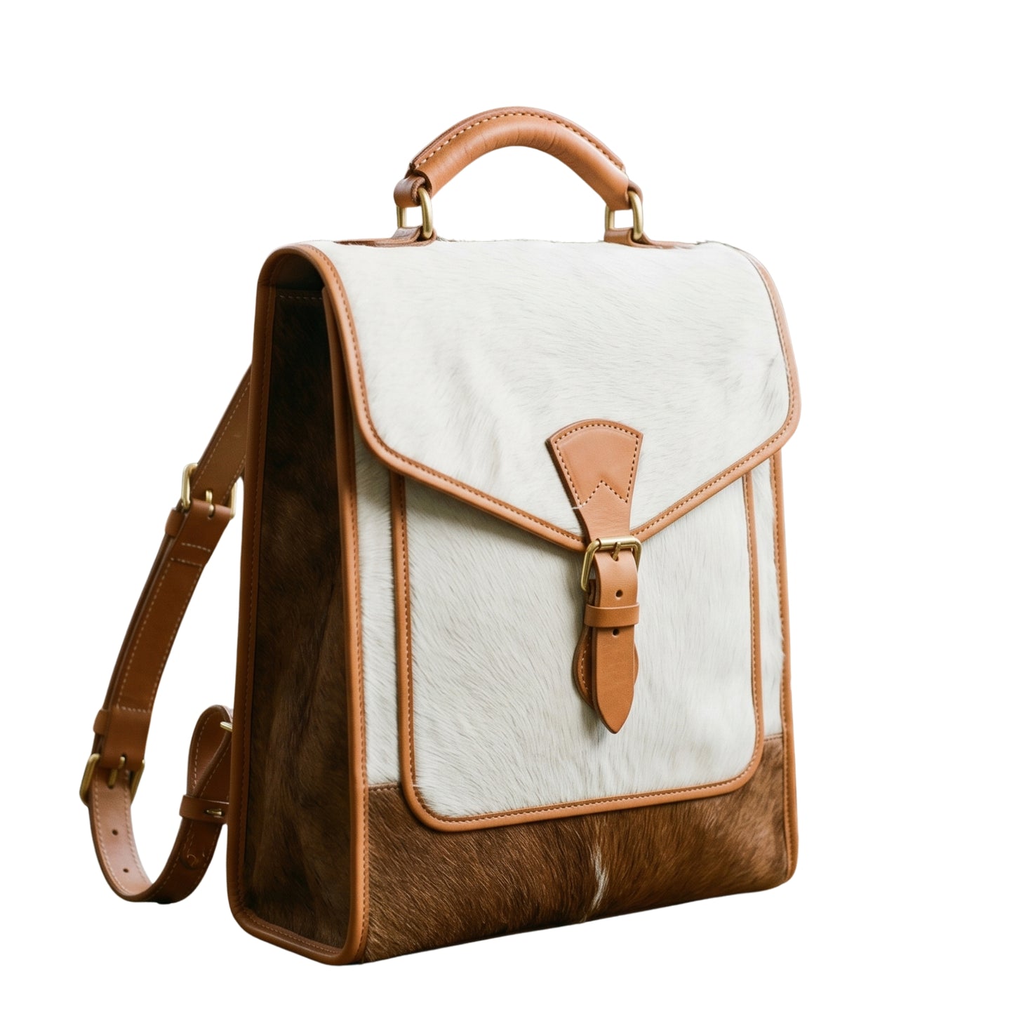 Premium Hair-On Leather Backpack – Luxury Handmade Travel & Work Bag