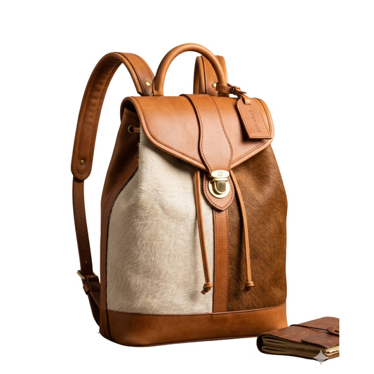 Luxury Hair-On Leather Backpack – Handmade Premium Travel & Everyday Backpack