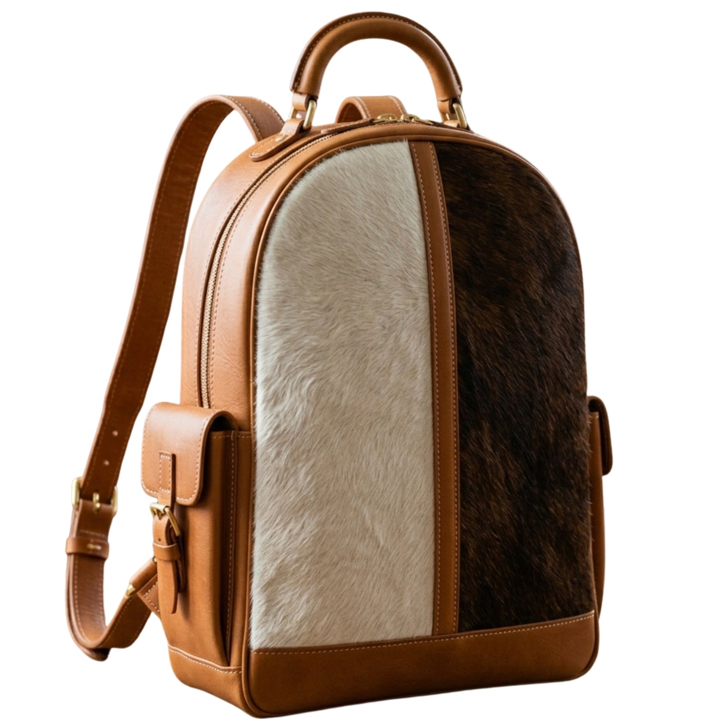 Luxury Hair-On Leather Backpack – Handmade Premium Travel & Everyday Carry Bag