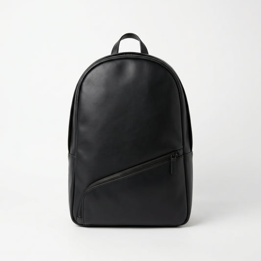 Minimalist Black Leather Backpack – Modern Everyday Carry Bag