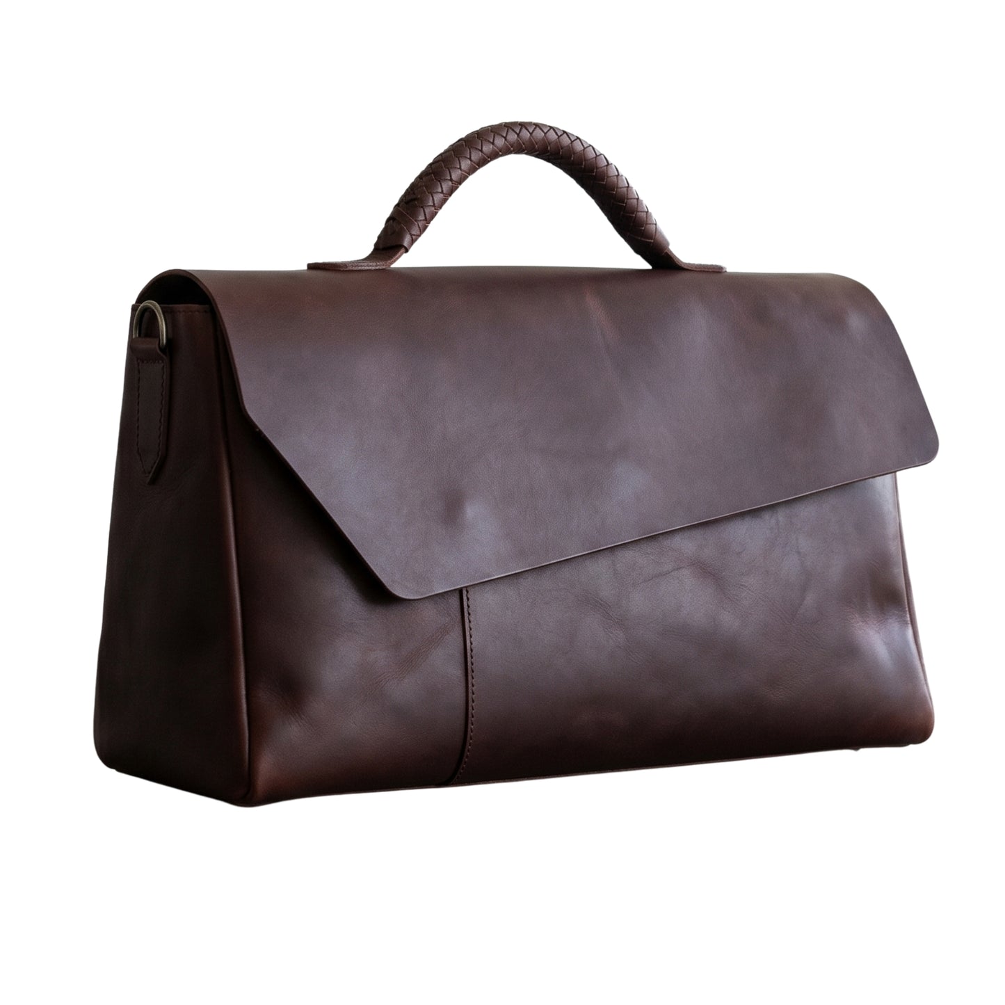Luxury Leather Garment Weekender Bag – Premium Travel Duffle with Flap Closure