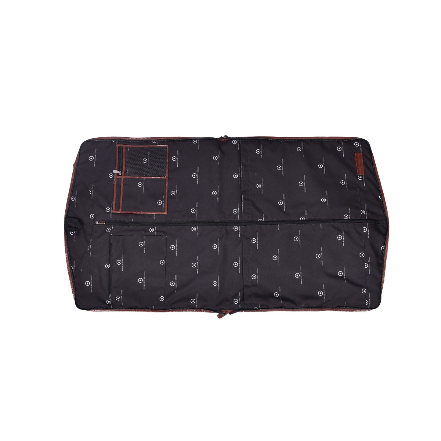 Blue Canvas & Brown Leather Garment Bag - Aaron Leather Goods