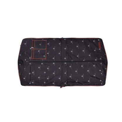 Blue Canvas & Brown Leather Garment Bag - Aaron Leather Goods