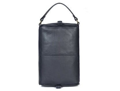 Elegant Black Leather Shoe Bag – Travel Ready - Aaron Leather Goods