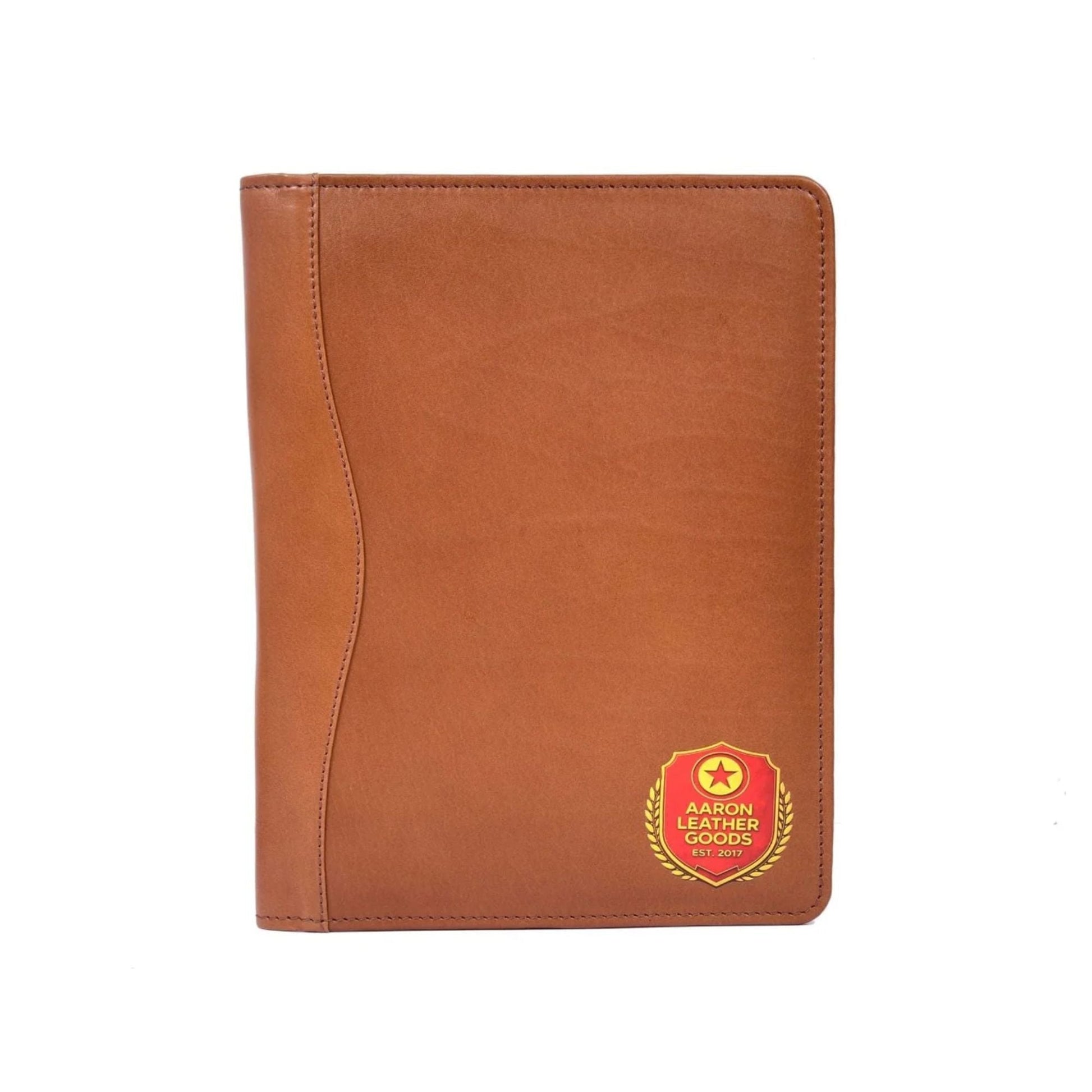 Elegant Leather File Organizer with Smooth Finish - Aaron Leather Goods