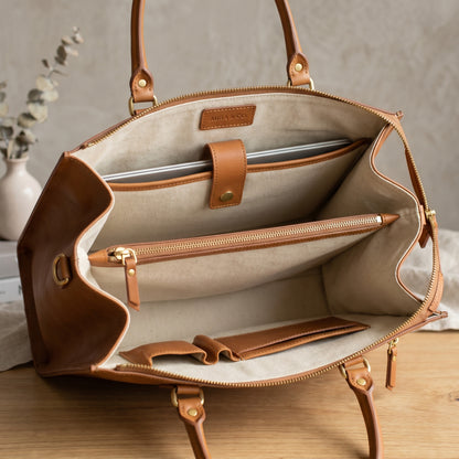 Premium Leather Office Tote Bag for Women