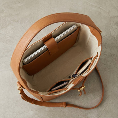 Elegant Leather Bucket Hand Bag for Women