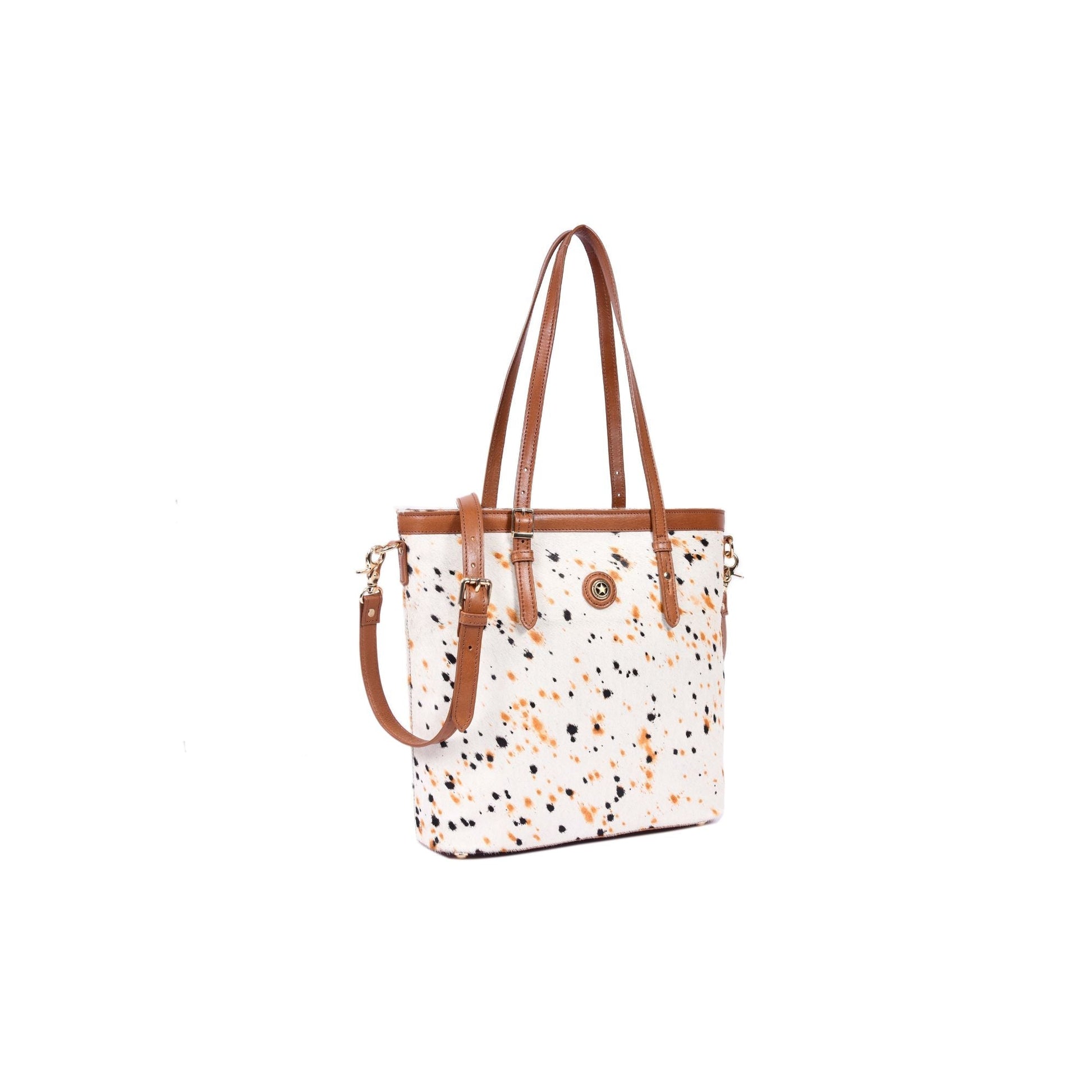 Hairon Leather Ladies Tote Bag with Adjustable Shoulder Strap - Aaron Leather Goods