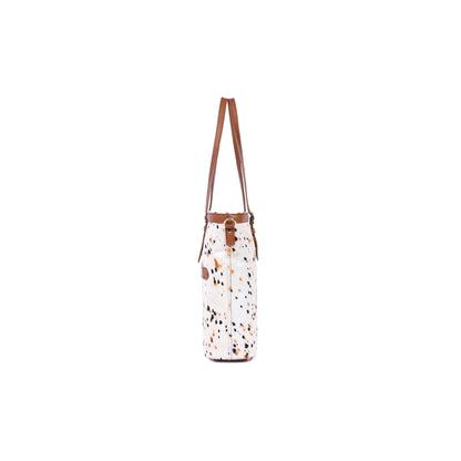 Hairon Leather Ladies Tote Bag with Adjustable Shoulder Strap - Aaron Leather Goods