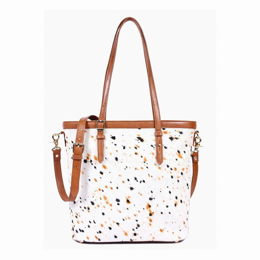Hairon Leather Ladies Tote Bag with Adjustable Shoulder Strap - Aaron Leather Goods