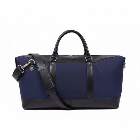 Heritage Canvas & Leather Weekender Duffle Bag - Aaron Leather Goods