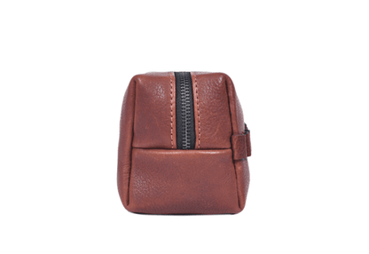 Luxury Leather Dopp Kit with Easy Carry Handle - Aaron Leather Goods