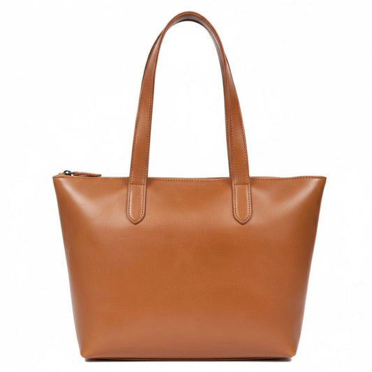Luxury Tan Leather Carryall Tote Bag - Aaron Leather Goods