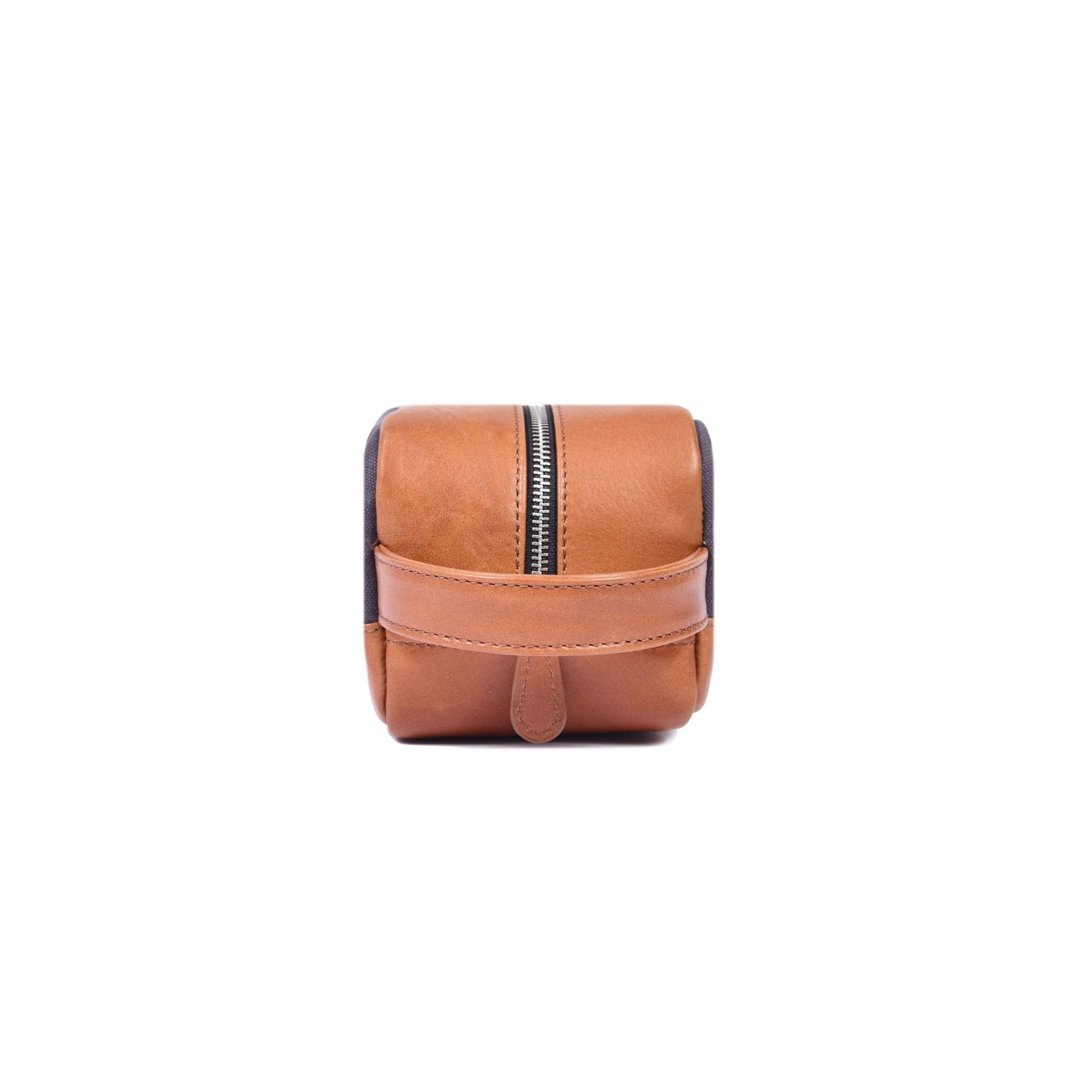 Premium Leather Canvas Wash Bag - Aaron Leather Goods