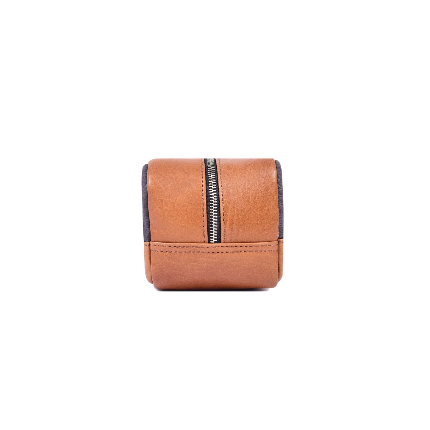 Premium Leather Canvas Wash Bag - Aaron Leather Goods