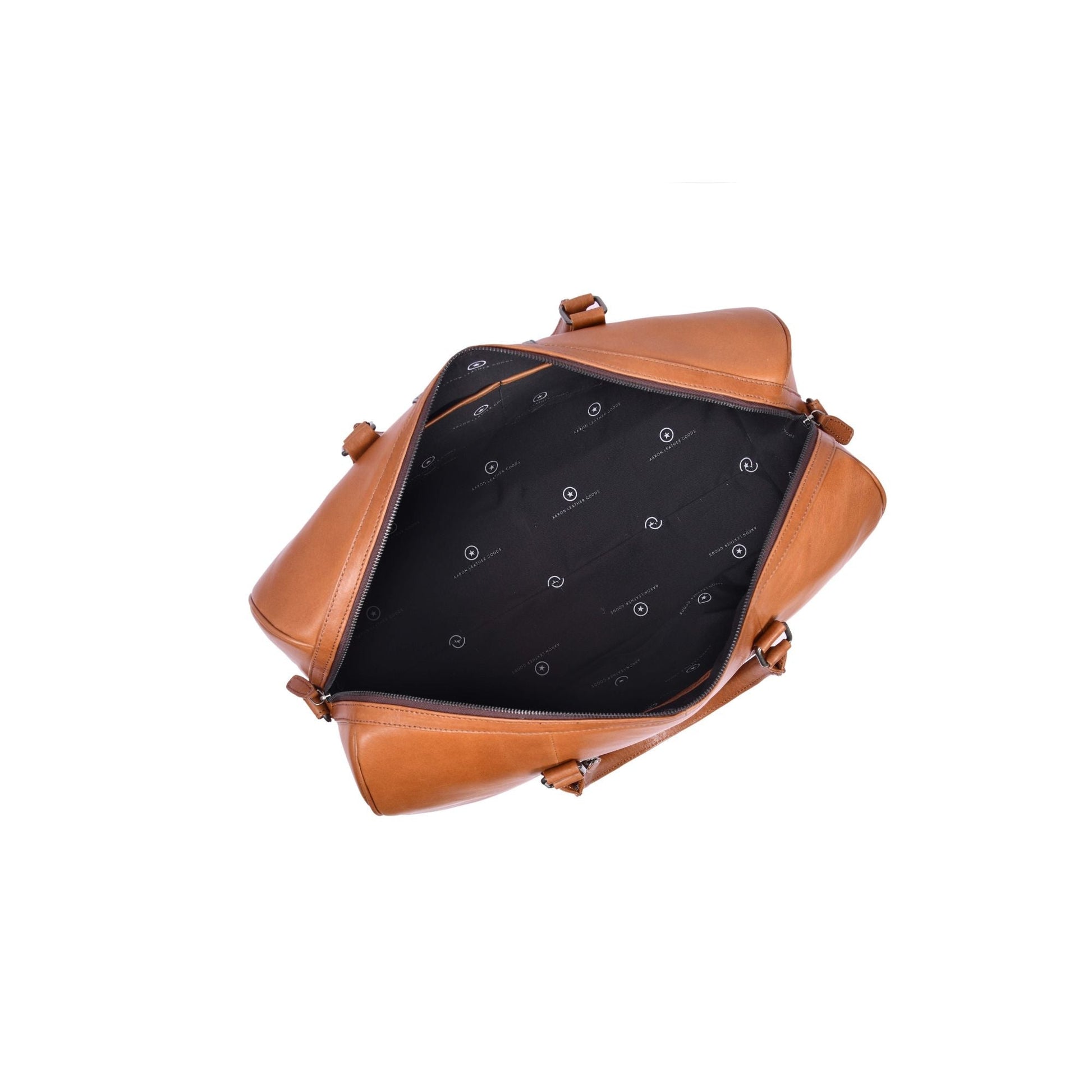 Premium Leather Classic Duffle Bag with Shoulder Strap for Travel & Gym - Aaron Leather Goods