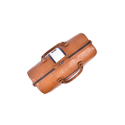 Premium Leather Classic Duffle Bag with Shoulder Strap for Travel & Gym - Aaron Leather Goods