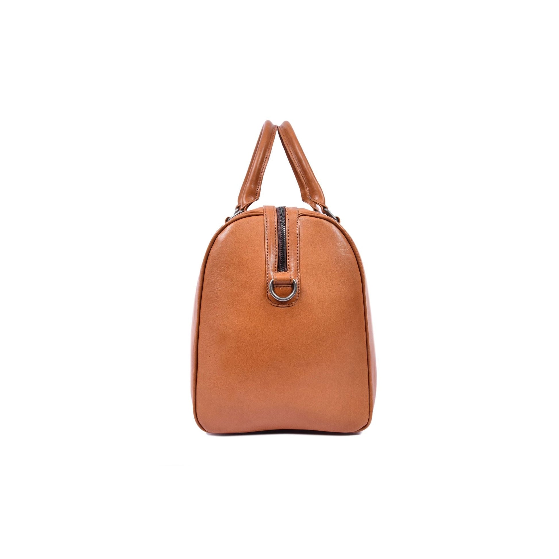 Premium Leather Classic Duffle Bag with Shoulder Strap for Travel & Gym - Aaron Leather Goods