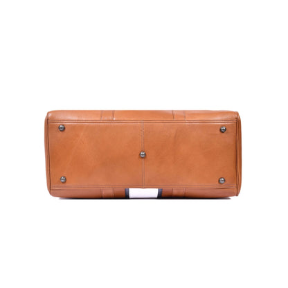 Premium Leather Classic Duffle Bag with Shoulder Strap for Travel & Gym - Aaron Leather Goods